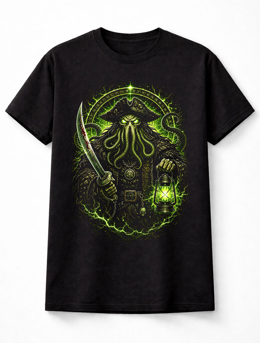 Cthulhu Pirate Kraken Horror Lovecraft Fantasy Graphic Unisex T-Shirt