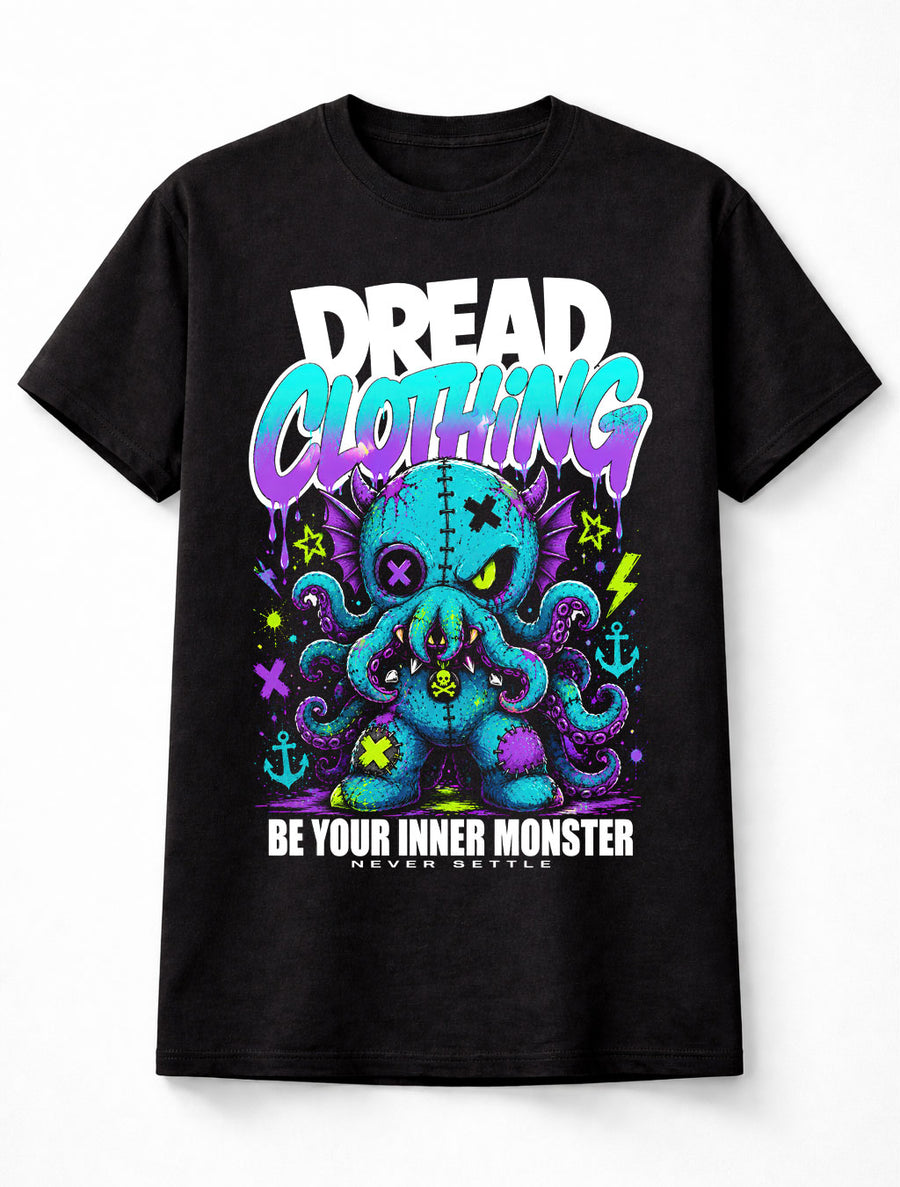 Kraken Cthulhu Sea Monster Horror Gothic Neon Graphic Unisex T-Shirt
