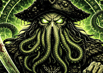 Kraken Pirate Gothic T-Shirt Lovecraft Sea Monster Horror Unisex Tee