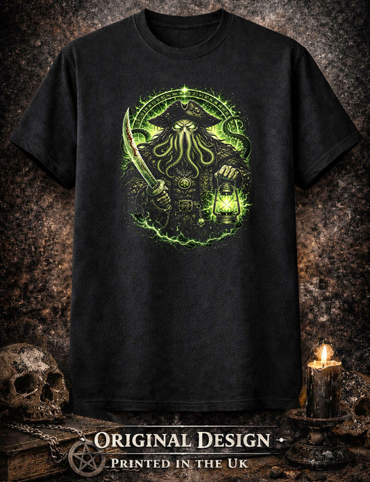 Kraken Pirate Gothic T-Shirt Lovecraft Sea Monster Horror Unisex Tee