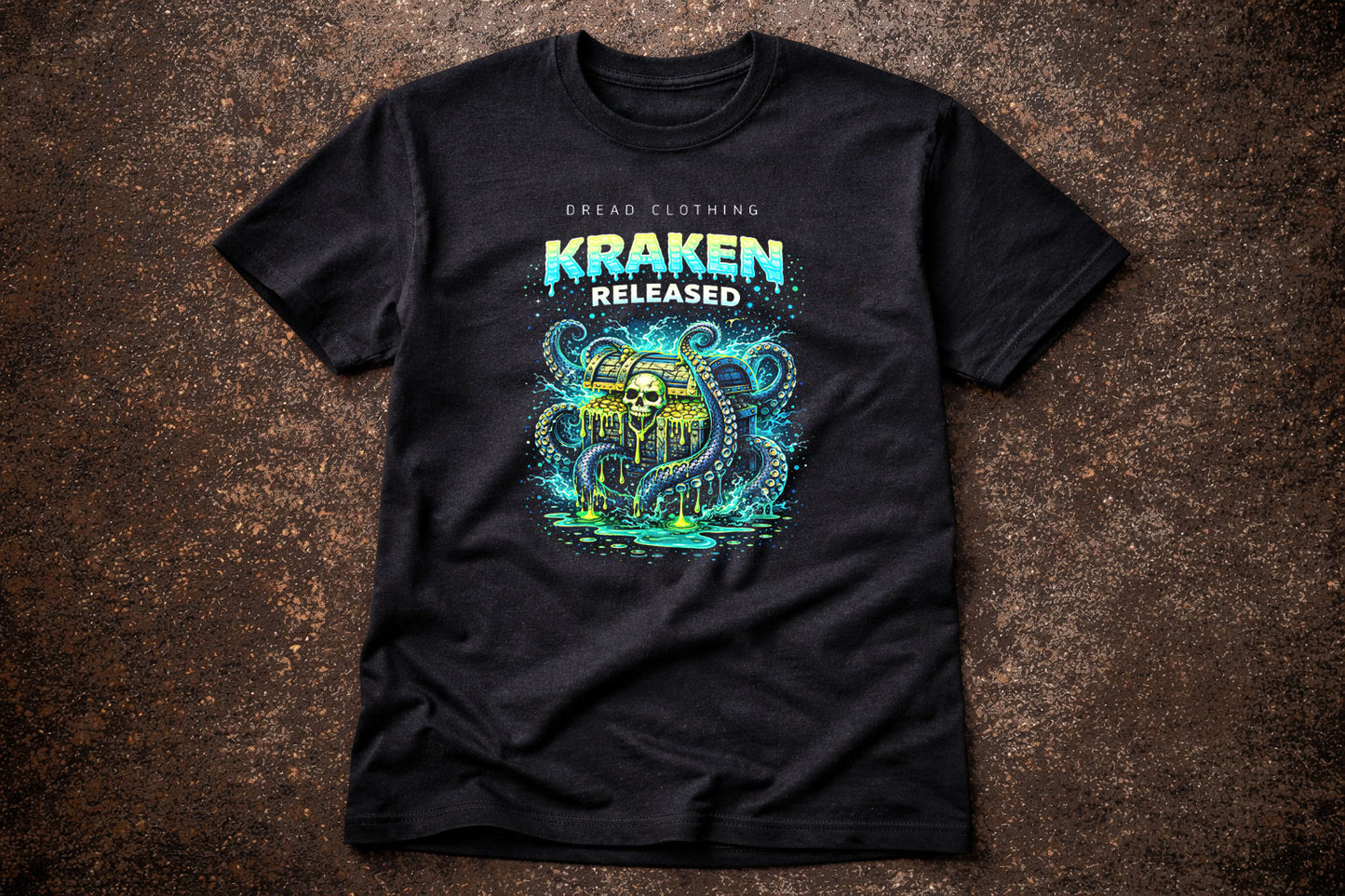 Kraken Captain Unisex Toxic Gothic Horror Graphic T-Shirt Dark Pirate Tee