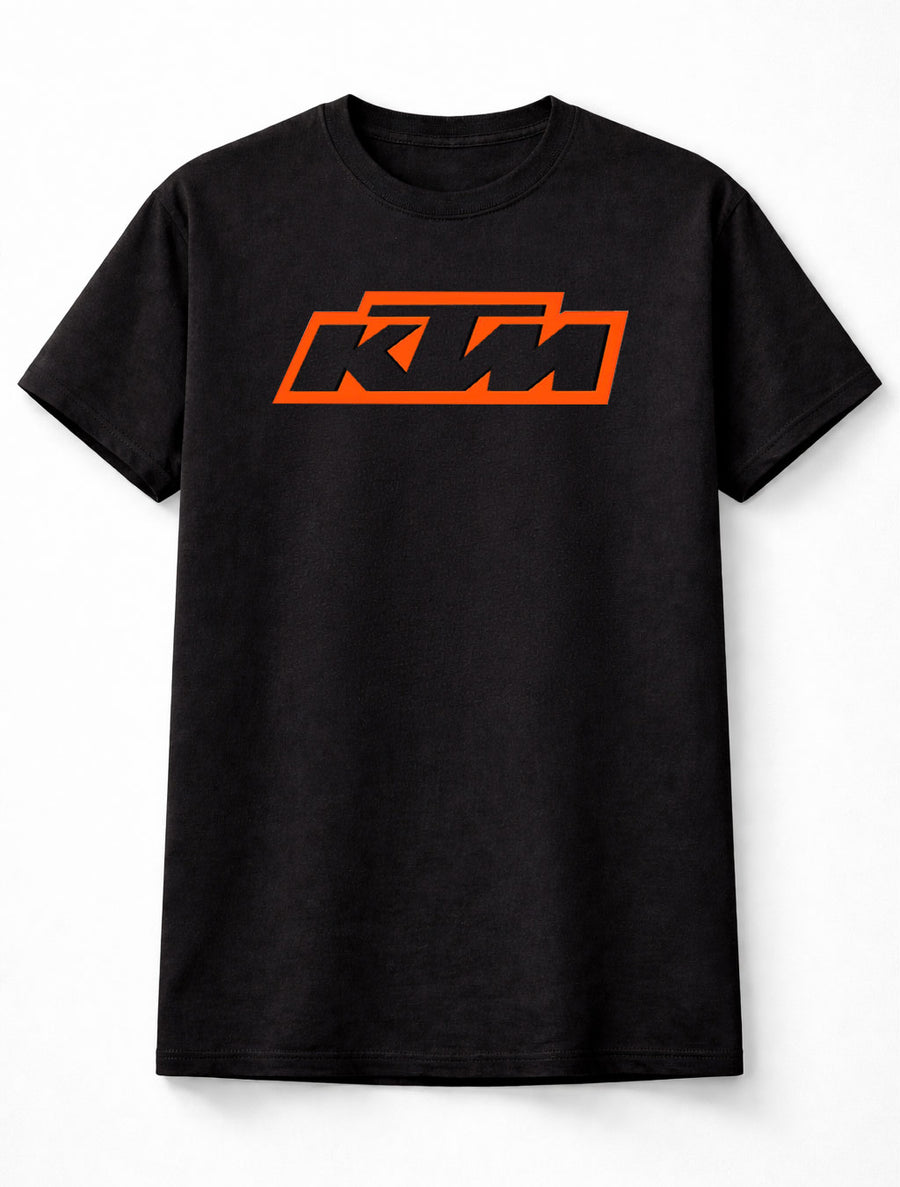 KTM Logo Graphic Unisex Motorcycle Racing Black T-Shirt