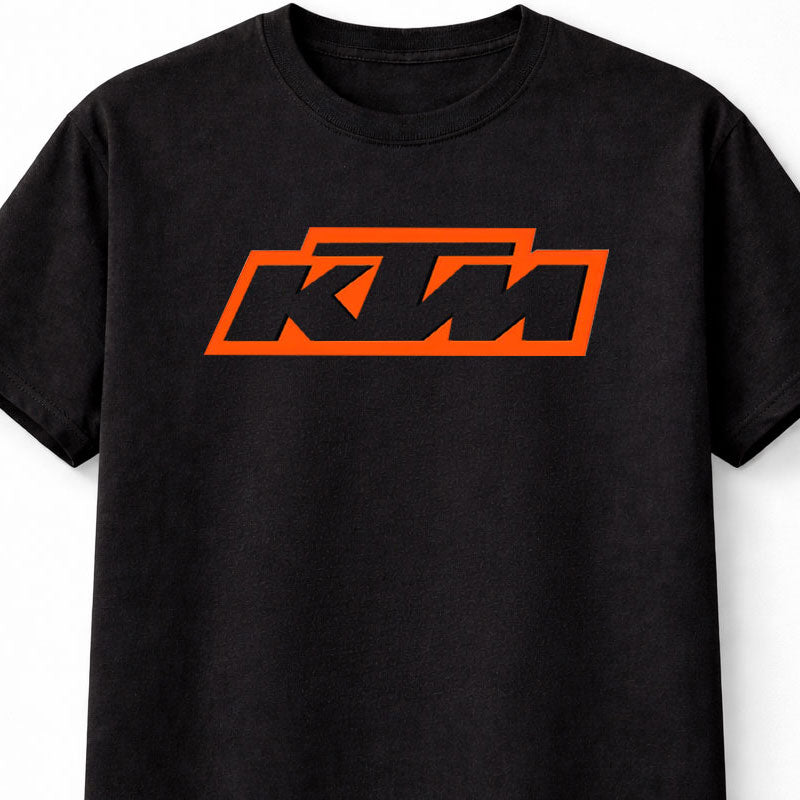 KTM Logo Graphic T-Shirt Racing Motorcycle Brand Fan Tee Sport Bike Motocross Style Unisex Shirt for Adults & Kids