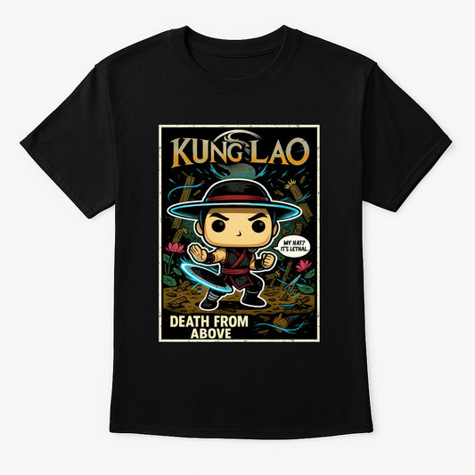 Mortal Kombat Kung Lao “Death From Above” Unisex T-Shirt – Lethal Hat Warrior Fighter Tee