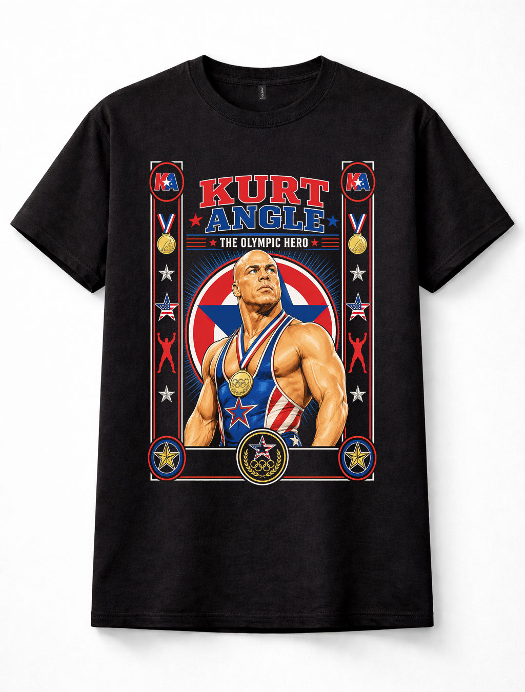 Kurt Angle WWE Olympic Hero Gold Medal Wrestling Unisex T-Shirt