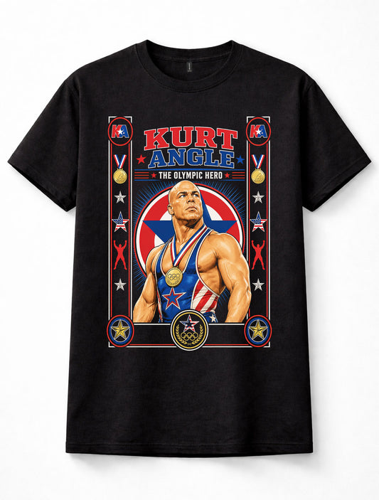 Kurt Angle WWE Olympic Hero Gold Medal Wrestling Unisex T-Shirt