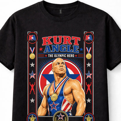 Kurt Angle WWE Olympic Hero Gold Medal Wrestling Unisex T-Shirt