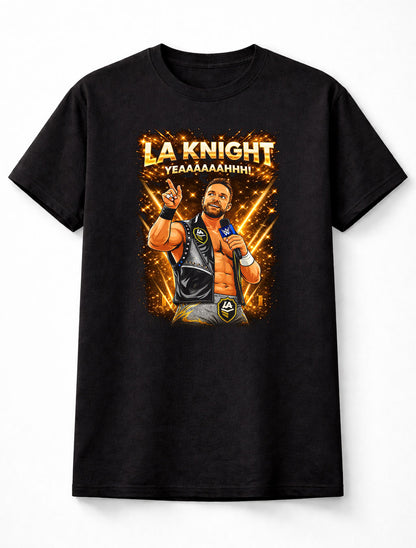 LA Knight YEAH T-Shirt Wrestling Superstar Mic Promo Graphic Tee WWE Adults & Kids Unisex T-Shirt