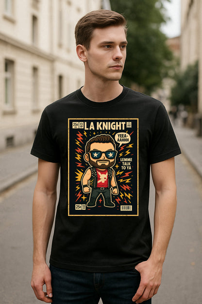 LA Knight Yeah Retro Wrestling Unisex T-Shirt Lemme Talk To Ya Tee