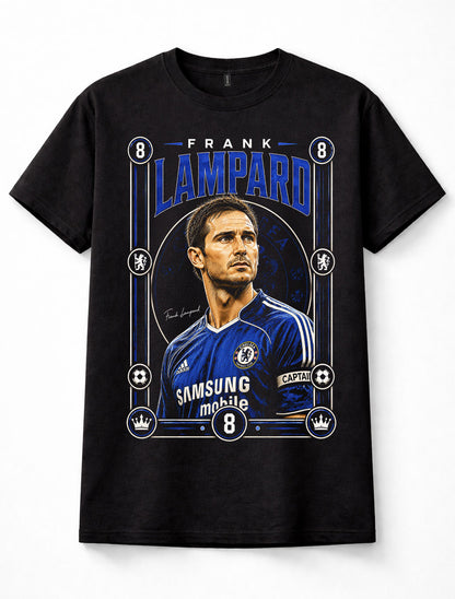 Frank Lampard Chelsea FC Number 8 Football Captain Legend Black Unisex T-Shirt