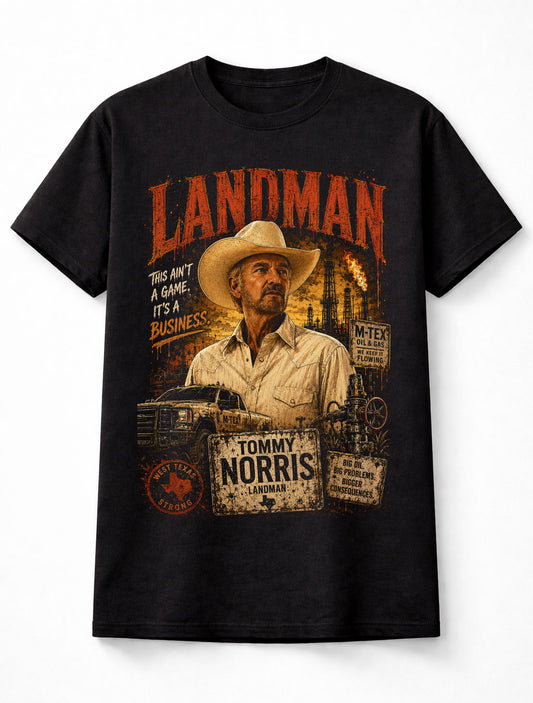 Landman Tommy Norris TV Series Oilfield Drama Western Unisex T-Shirt