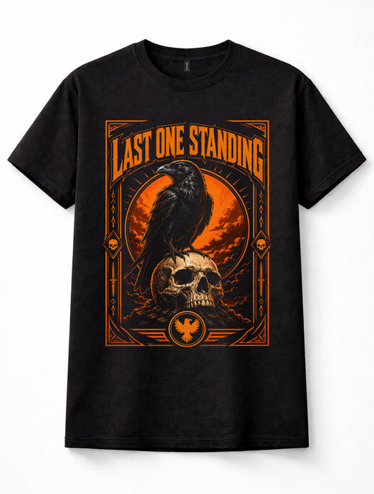 Last One Standing Raven Skull Gothic Horror Graphic Unisex T-Shirt