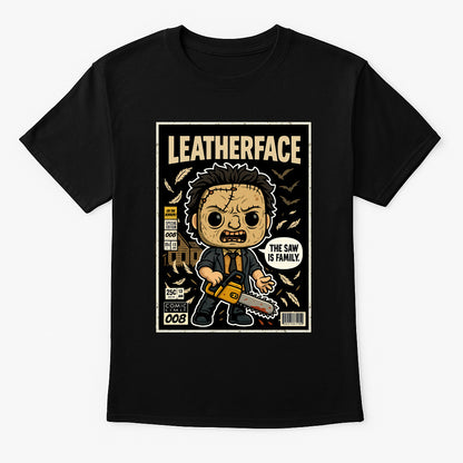 Leatherface Unisex Comic T-Shirt – Texas Chainsaw Horror Icon Classic Slasher Tee