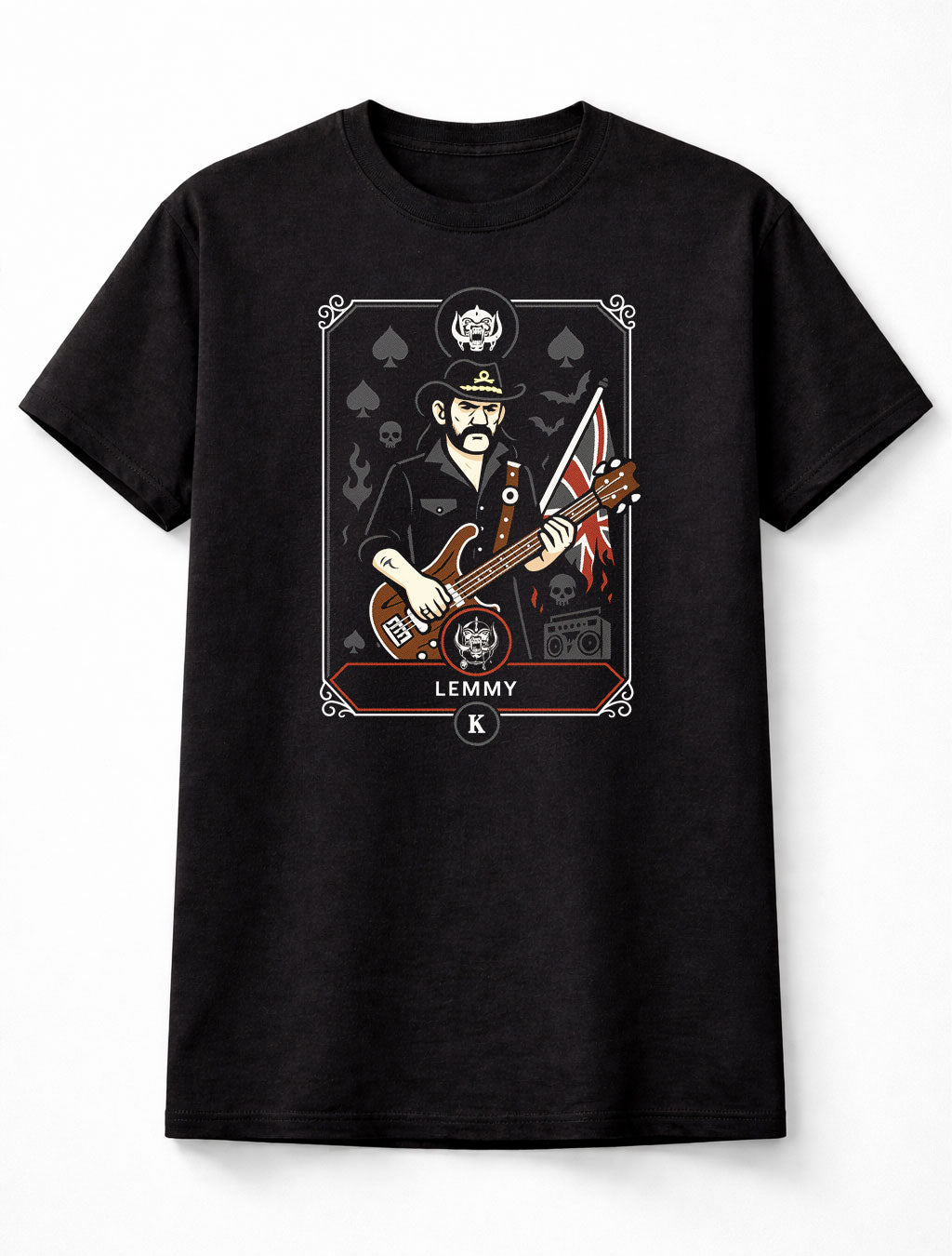 Motörhead Lemmy Kilmister Ace of Spades Rock Legend Adults & Kids Unisex T-Shirt