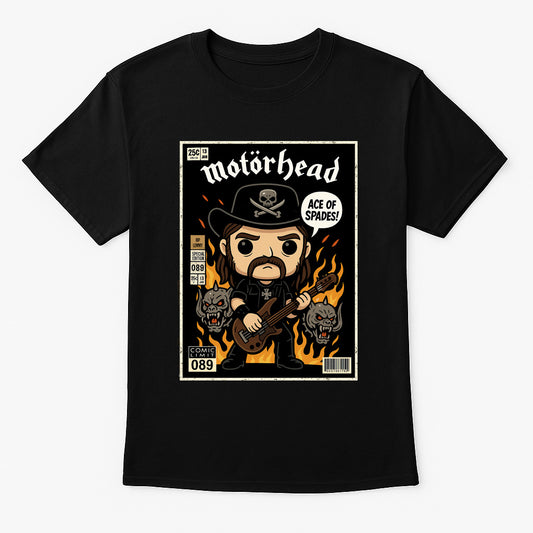 Motörhead “Ace of Spades” Unisex T-Shirt – Heavy Metal Band Comic Edition Collectible Tee