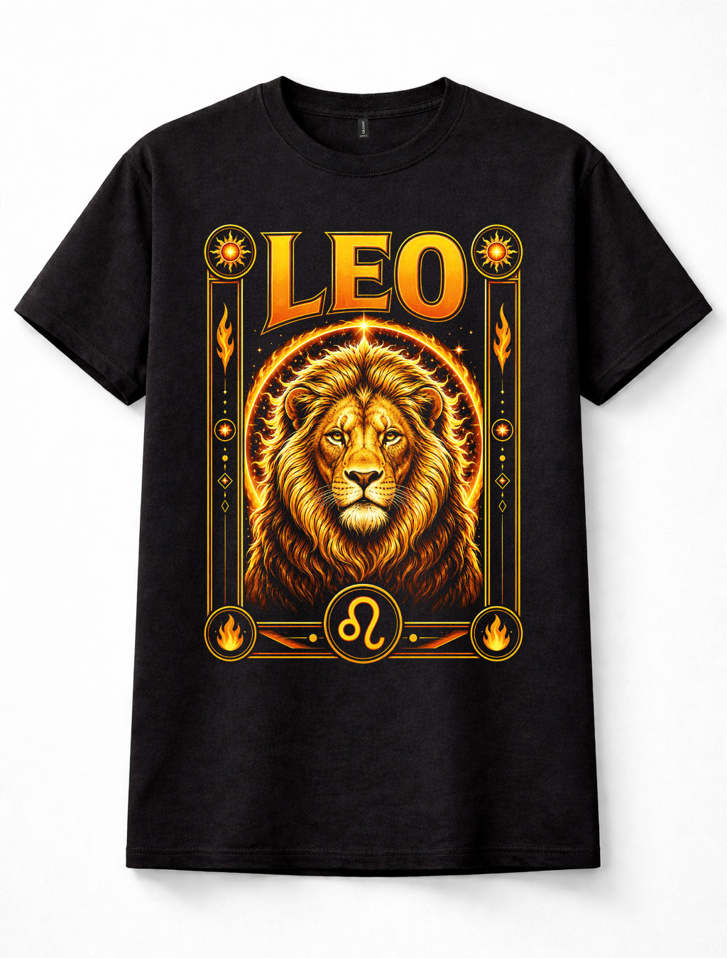 Share Leo Zodiac Lion Astrology Horoscope Star Sign Fire Celestial Unisex T-Shirt