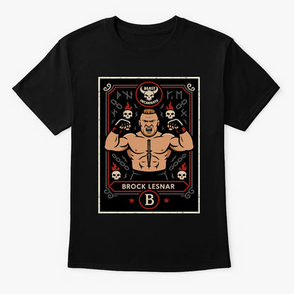 Brock Lesnar Beast Incarnate Unisex T-Shirt Retro Wrestling Tee