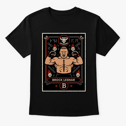 Brock Lesnar Beast Incarnate Unisex T-Shirt Retro Wrestling Tee