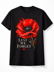 Lest We Forget Red Poppy Remembrance Day Memorial Unisex T-Shirt