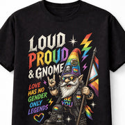 Pride Gnome LGBTQ Rainbow Love Is Love Graphic Unisex T-Shirt