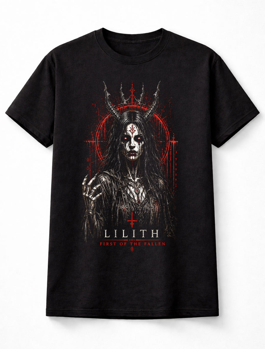 Lilith First of the Fallen Gothic Demon Horror Metal Unisex T-Shirt
