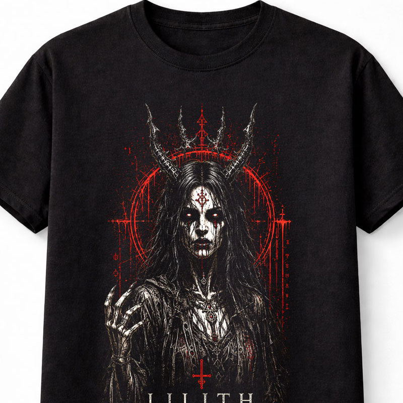 Lilith First of the Fallen Gothic Demon Horror Metal Unisex T-Shirt