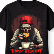 Limp Biscuit T-Shirt Gothic Horror Limp Bizkit Unisex Black Graphic Tee