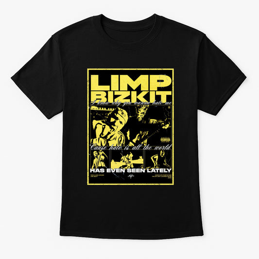 Limp Bizkit “Hate” Unisex T-Shirt – Classic Nu Metal Band Vintage Poster Graphic Tee
