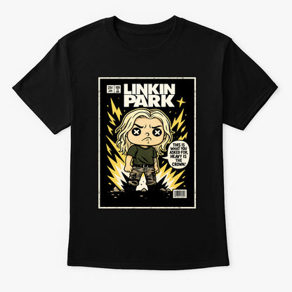Linkin Park “Heavy Is the Crown” Unisex T-Shirt – Nu Metal Band Comic Edition Graphic Tee