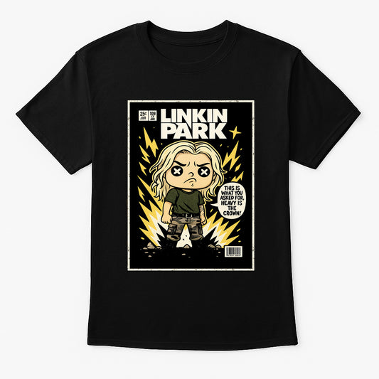 Linkin Park “Heavy Is the Crown” Unisex T-Shirt – Nu Metal Band Comic Edition Graphic Tee