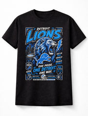 Detroit Lions NFL Lion Mascot Football Fan Gift Graphic Unisex T-Shirt
