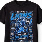 Detroit Lions NFL Lion Mascot Football Fan Gift Graphic Unisex T-Shirt