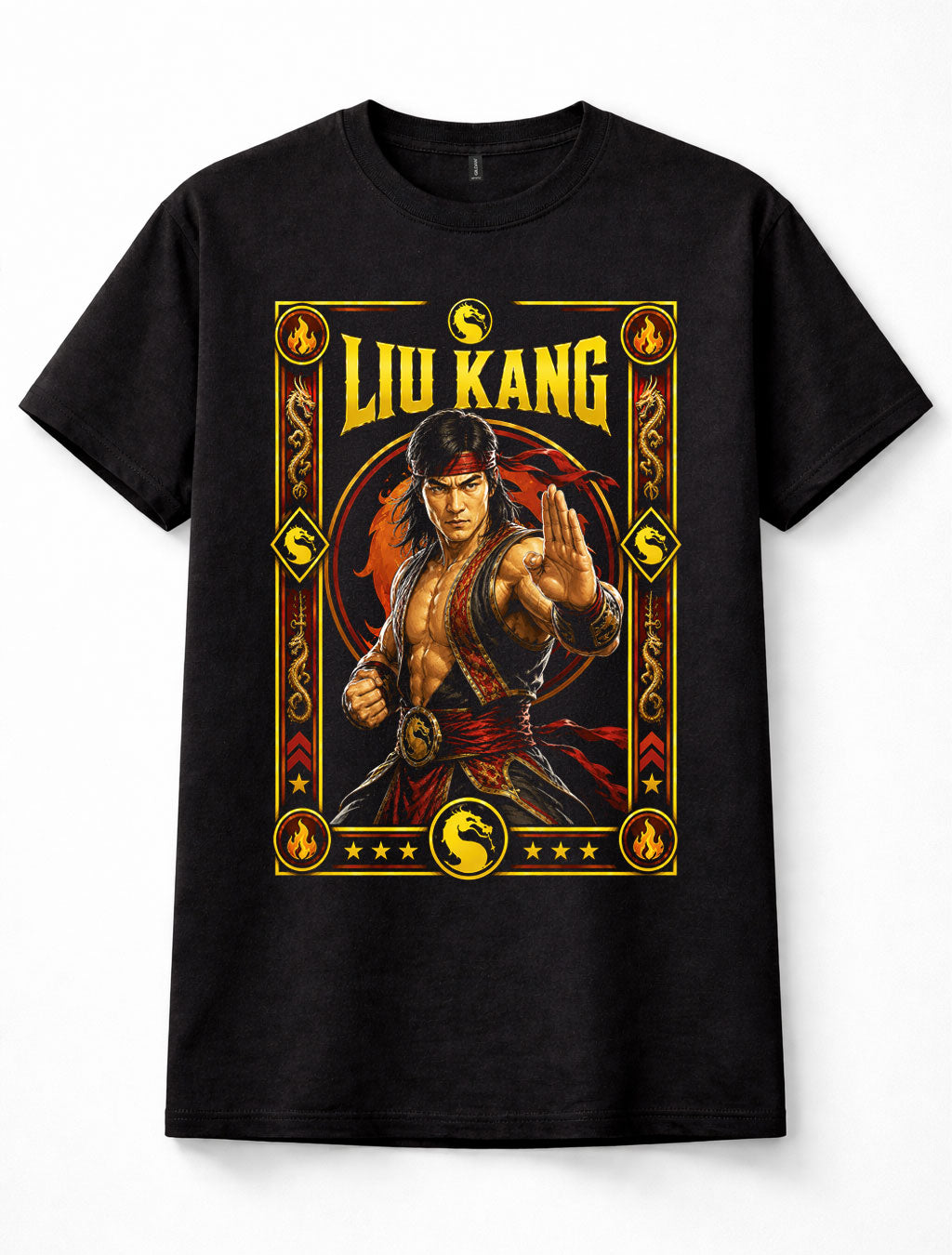 Mortal Kombat Liu Kang Shaolin Dragon Fire Martial Arts Fighting Game Unisex T-Shirt