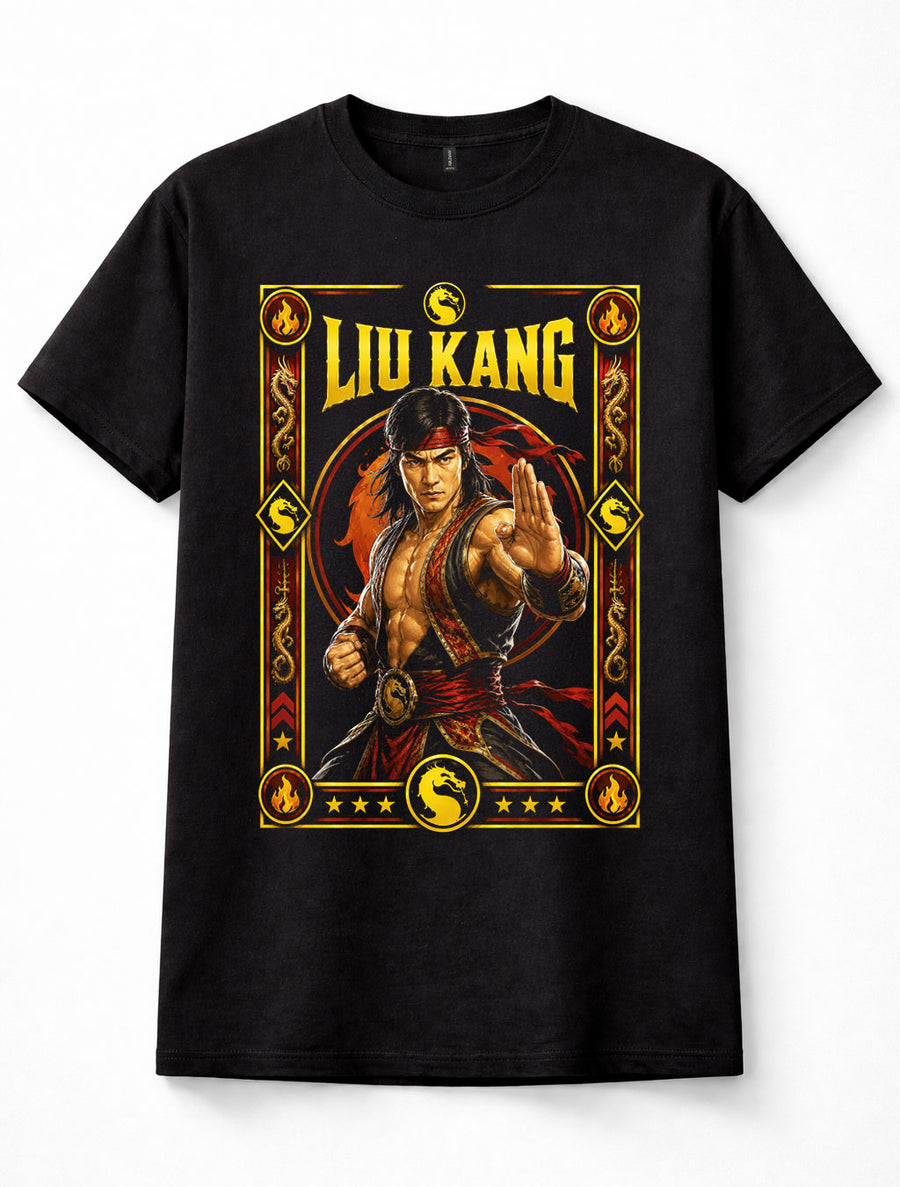 Mortal Kombat Liu Kang Shaolin Dragon Fire Martial Arts Fighting Game Unisex T-Shirt