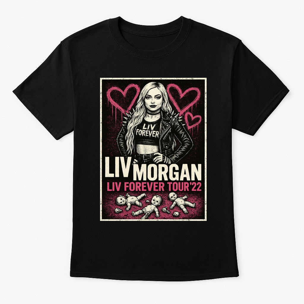 Liv Morgan Liv Forever Tour ’22 Retro Wrestling Unisex Adults & Kids T-Shirt