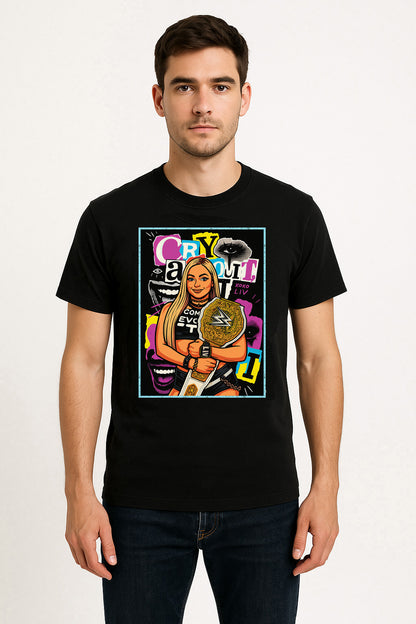 Liv Morgan Cry About It Comic Champion Unisex Tee  Wrestling Women's Champion