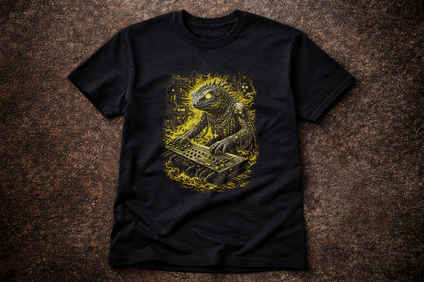 Lizard Reptile Heavy Metal Rocker Unisex Graphic T-Shirt Gothic Music Art Tee