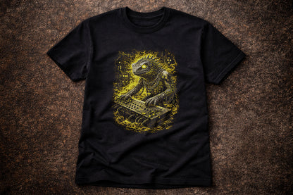 Lizard Reptile Heavy Metal Rocker Unisex Graphic T-Shirt Gothic Music Art Tee
