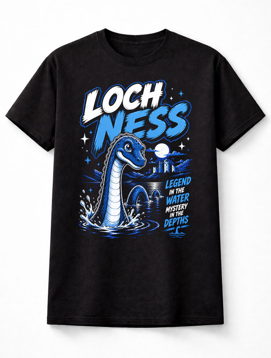 Loch Ness Monster Nessie Cryptid Lake Legend Graphic Unisex T-Shirt