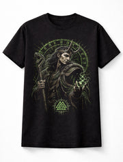 Loki God of Mischief Norse Trickster Serpent Staff Viking Unisex T-Shirt