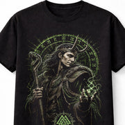 Loki God of Mischief Norse Trickster Serpent Staff Viking Unisex T-Shirt