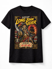 Long John Silver Pirate Captain Treasure Island Graphic Unisex T-Shirt