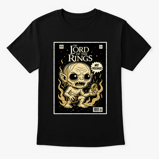 Gollum Unisex Comic T-Shirt – “My Precious” Middle-earth Fantasy Graphic Tee
