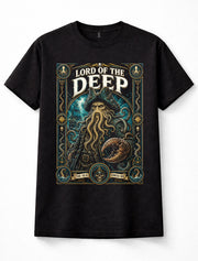 Lord of the Deep Cthulhu Pirate Kraken Lovecraft Sea Monster Black Unisex T-Shirt