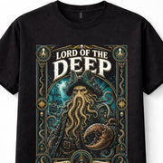 Lord of the Deep Cthulhu Pirate Kraken Lovecraft Sea Monster Black Unisex T-Shirt