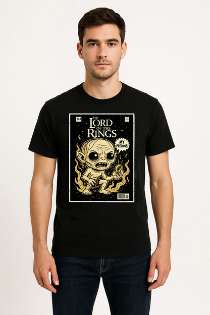 Gollum Unisex Comic T-Shirt – “My Precious” Middle-earth Fantasy Graphic Tee