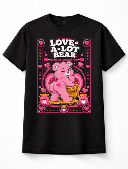 Love-A-Lot Bear Care Bears Funny Honey Adult Unisex T-Shirt
