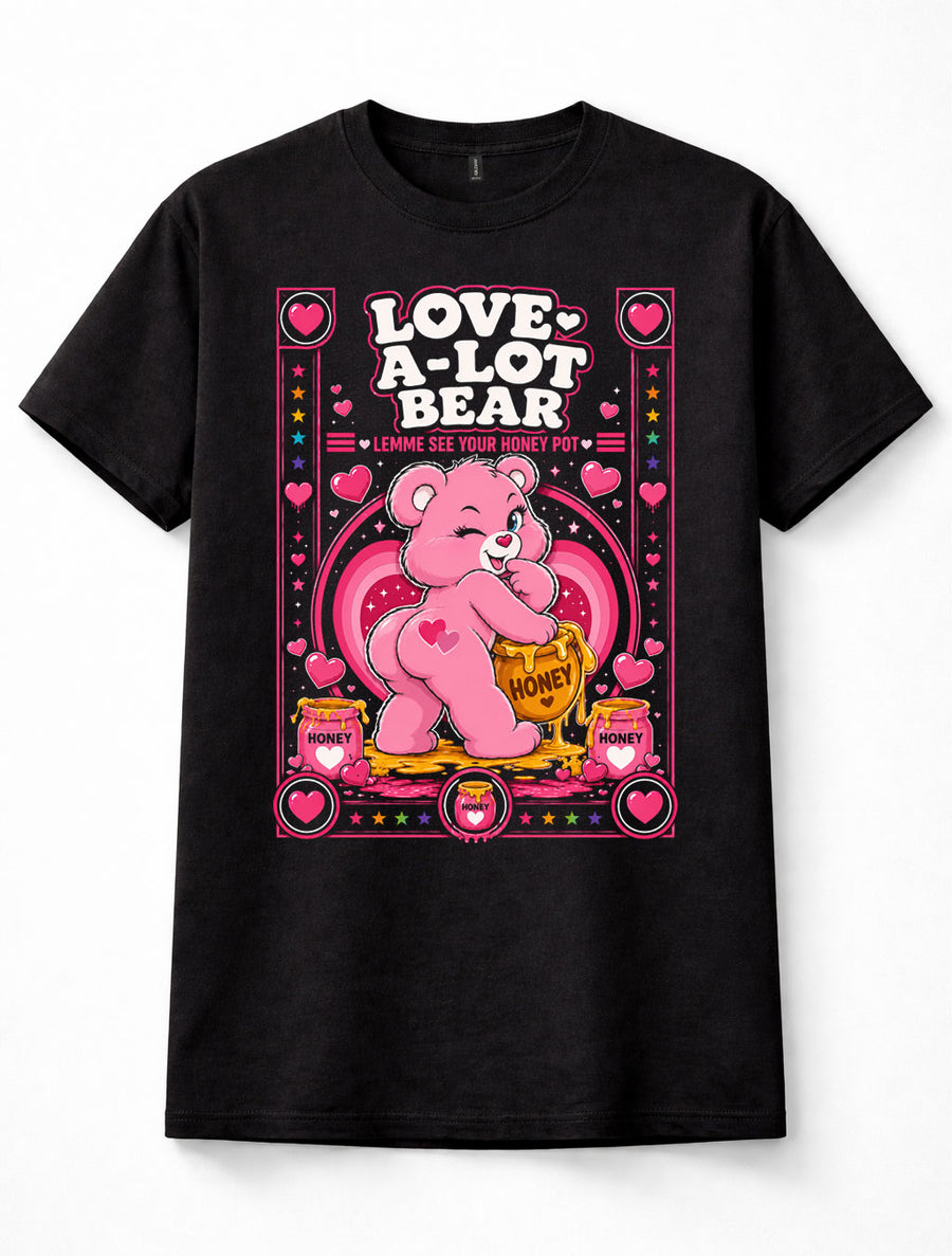 Love-A-Lot Bear Care Bears Funny Honey Adult Unisex T-Shirt