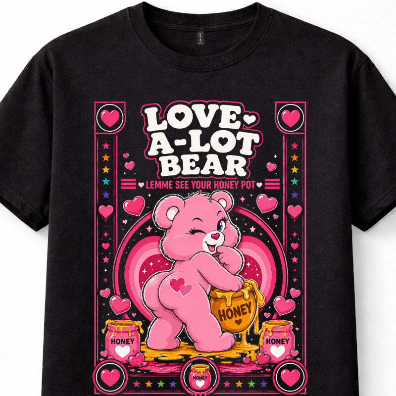 Love-A-Lot Bear Care Bears Funny Honey Adult Unisex T-Shirt