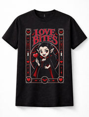 Love Bites Cute Vampire Girl Gothic Valentine Halloween Unisex T-Shirt